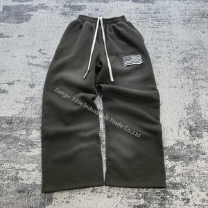 TT817 Fashion Cotton Oversized Sweatsuits Unisex Embroidery Sweatpants And Hoodie Sets Streetwear Acid Wash <strong>Tracksuits</strong> Men - Product Image 4