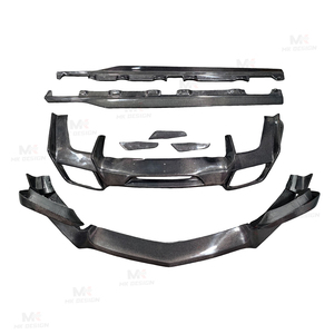 Kit carrosserie en fibre de carbone style R : lèvre de pare-chocs avant, jupes latérales et diffuseur arrière pour Mercedes-Benz <span class=keywords><strong>AMG</strong></span> GT <span class=keywords><strong>GTS</strong></span> Coupé 2 portes 2015-2018 - Product Image 2