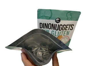 ถุงฟอยล์อลูมิเนียมพิมพ์โลโก้ตามสั่ง ป้องกันกลิ่น สำหรับบรรจุอาหาร <span class=keywords><strong>ไก่</strong></span>ทอด แบบตั้งได้ ผิวด้าน พร้อมซิปล็อค - Product Image 5