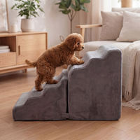 Escalier pour animaux de compagnie Taineng personnalisé pour petits chiens, en mousse à mémoire de forme, avec housse amovible et lavable, durable, conception gonflable non pliable, pour avion et camping