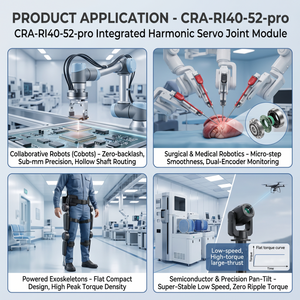 Motor de control de precisión para exoesqueleto robótico con transmisión armónica de <span class=keywords><strong>eje</strong></span> hueco, servomotor industrial con doble codificador, actuador para articulación robótica - Product Image 6