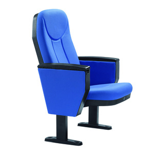 Chaises d'auditorium Anji Yijian, coque en plastique, double nervure, revêtement rouge, pour salles de conférence et écoles - Product Image 4