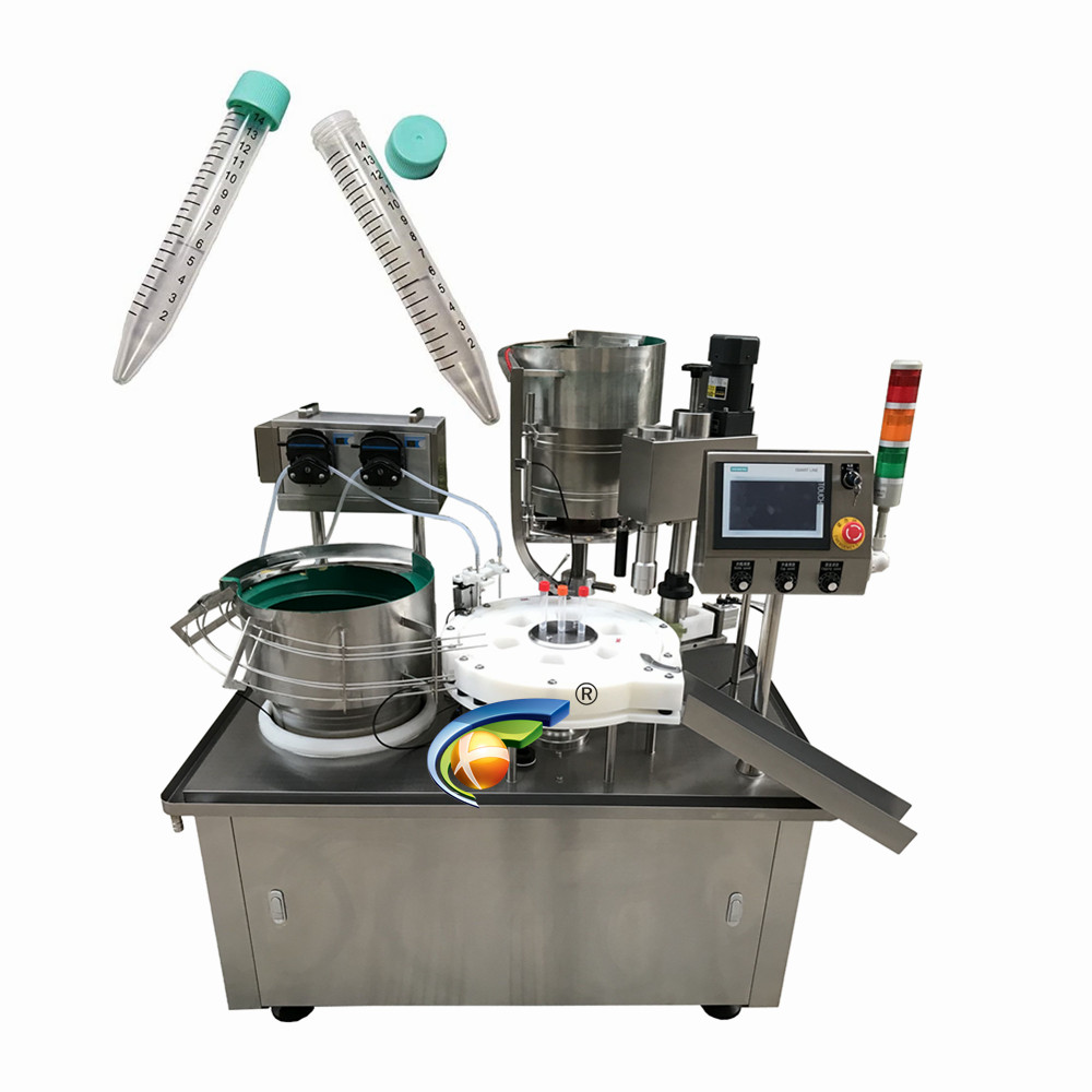 Automatic 5 mL Conical Centrifuge Reagent Vaccine Tube Filling And Capping Machine