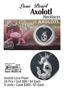 Perle d'amour magique Axolotl, un accessoire inoubliable, une perle cachée dans une huître, créant un moment surprise que vous chérissez - Product Image 3