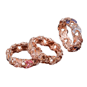 Pulsera de moda chapada en oro de aleación ecológica para mujer de gama alta, brazaletes geométricos irregulares pintados coloridos bohemios de nuevo estilo - Product Image 4