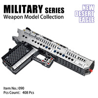 Nouvelle série de modèles d'armes de simulation Desert Eagle, blocs de construction ABS DIY, jouet éducatif, cadeau pour garçons, enfants unisexes