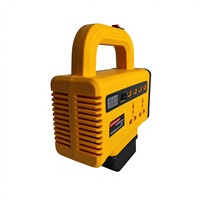 Convertisseur d'alimentation intelligent portable jaune multifonction avec port USB Type-C pour la maison, l'extérieur, alimentation de secours par batterie au lithium