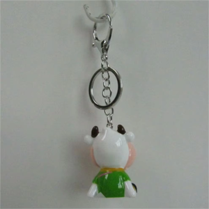 Usine personnalisée pas cher bas <span class=keywords><strong>prix</strong></span> mauvais Mini dessin animé bovins laitiers porte-clés mignon résine 3D Animal Design voiture porte-clés - Product Image 1