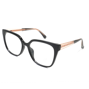 Montures optiques CP en gros pour femmes, lunettes œil-de-chat surdimensionnées avec branches décorées à motif métallique, pour commande en gros - Product Image 2