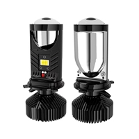 Y6 H4 Mini projecteur LED phare pour voiture lumière lampe Led ampoule lentille universelle Canbus étanche 12V système d'éclairage automatique