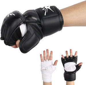 Berkualitas Tinggi Grosir Tinju Sarung Tangan Jari Penuh Kulit 20-30 Hari Hitam/Abu-abu Pu + Busa Pu Universal 3-7 Hari - Product Image 4