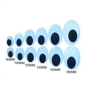 Ojos Móviles de PVC Grandes al por Mayor, Ojos Redondos 3D Gigantes para Manualidades, Muñecos de Peluche Kawaii, Ojos Móviles para Manualidades Hechas a Mano - Product Image 1
