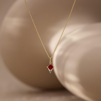 Colliers tendance en cuivre plaqué or véritable 18 carats avec pendentif nœud cœur en bambou et zircone cubique, bijoux pour femmes sportives, Saint-Valentin