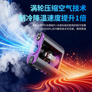 Portable Waist Clip Fan With Led <b>Light</b> Rechargeable Usb Powered For Outdoor Use - Product Image 4