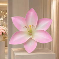 Riesiger künstlicher Rosenblütenkopf aus Papier, rosa Lotus-Lilie, für Hochzeiten, Events, kommerzielle Blumendekoration, Fabrikverkauf