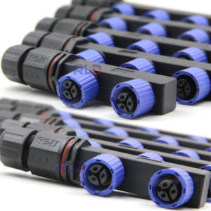 新しいM20 2ピンFタイプクイックコネクタプッシュタイプ3コア防水FシェイプコネクタLED照明用 - Product Image 1