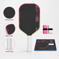 Raquette de pickleball en fibre de carbone brute T700, raquette de compétition de 16 mm avec poignée confortable, entraînement junior