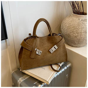 Sac en tissu suédé rétro, nouveau modèle 2026, grande capacité, sac à main pour femme, sac bandoulière haut de gamme - Product Image 1