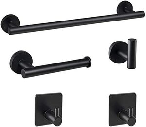 Accessoires en acier inoxydable <span class=keywords><strong>accessoire</strong></span> de salle set ensembles de luxe ensembles de matériel de bain noir salle de bains produits de luxe salle de bains accès - Product Image 1