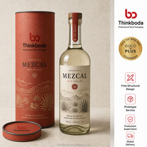 Caja de Almacenamiento Vertical para <span class=keywords><strong>Mezcal</strong></span> en Forma de Tubo de Papel, Tapa Extraíble, Cavidad Interior Vací<span class=keywords><strong>a</strong></span>, para Regalos Temáticos Mexicanos - Product Image 1