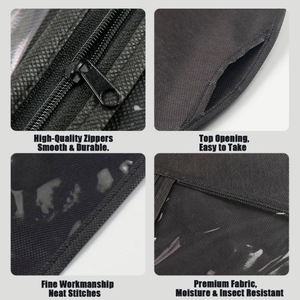 12Inch PVC/Polyester Hair Extension Holder Wig <b>Dust</b> Bag Storage for Multiple Occasions-15 Colors 40-58cm Head Size Amygirl Brand - Product Image 2