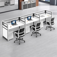 Meubles de bureau commerciaux au design moderne, postes de travail informatiques, cloisons, table de bureau pour 4 personnes, extensible, garantie de 5 ans