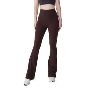 Haute qualité nue uniforme taille Yoga Flare pantalon femmes taille haute hanche ascenseur Yoga porter Fitness T Micro haut-parleur Yoga pantalon - Product Image 1
