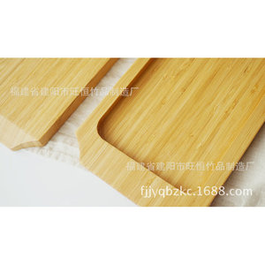 Plateau de service carré en bambou carbonisé, style Zakka créatif, pour café, thé, desserts, couleur unie - Product Image 5