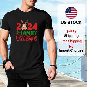 Camisetas a juego de Navidad familiar para hombre, camisetas de manga corta con renos para vacaciones, mamá, papá, niños, foto de grupo, regalo - Product Image 1