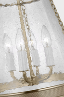 Lampe suspendue Reese de style vintage américain, 14 pouces, villa, salon, hôtel, restaurant, laiton antique, verre perlé, éclairage suspendu intérieur