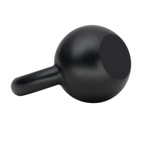Kettlebell 6 kg Noir pour Hommes et Femmes, Poids d'entraînement en Acier Inoxydable, Poignée Soudée, Coque Équilibrée, Équipement de Force pour la Salle de Sport