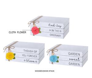 Porte-livres en bois artisanal moderne - Accessoires décoratifs pour la maison, pour les anniversaires et l'affichage de livres empilés - Product Image 1