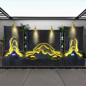 Rocaille de haute qualité eau qui coule mur cascade petite fontaine de jardin extérieure - Product Image 4