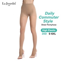 La Jourdin Premium Collants Ultra Fins en Spandex/Nylon Tricotés pour Femme, Personnalisés, Transparents, Respirants, Effet Amincissant, Été