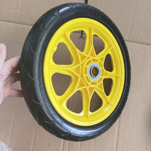 12x2.125 铁质 PU 泡沫实心轮 双滚珠轴承 200 公斤负载能力 用于独轮车工具车的脚轮 - Product Image 4