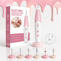 Machine à ongles électrique portable rechargeable, type C, avec fonction marche/arrêt, personnalisable avec logo, pour salon de manucure