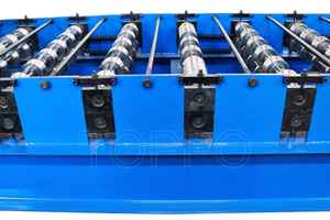 Voll automatische CE/ISO-zertifizierte farb beschichtete Trapez dach blech maschine IBR-Walzen form maschine - Product Image 5