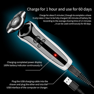 Tête de lame flottante triple OEM 4-en-1 Nouveau <span class=keywords><strong>rasoir</strong></span> électrique humide-sec double <span class=keywords><strong>rasoir</strong></span> étanche pour le rasage du corps, du visage et du <span class=keywords><strong>bikini</strong></span> - Product Image 5