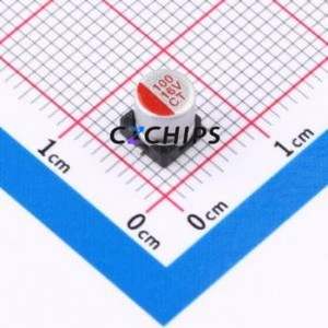 CT1C101M0505 ตัวเก็บประจุแบบแข็ง SMD, D5xL5.8 มม. ( ความจุ: 100uF ) ( ความแม่นยำ: 20% แรงดันไฟฟ้าที่กำหนด: 16V ) - Product Image 1