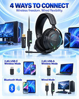 Headset Gaming Berkualitas Tinggi dengan Cetakan Pribadi, 4 Pilihan Koneksi Headphone Gaming