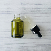 Usine 15ml 30ml 60ml Flacon compte-gouttes en verre Emballage de soins de la peau Bouteille d'huile d'essence de sérum givré cosmétique personnalisé