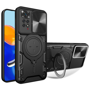 Custodia per la Privacy con cavalletto per Xiaomi Redmi Note 11 <span class=keywords><strong>11S</strong></span> custodia rigida per la protezione della fotocamera per Redmi Note 12 12S 10 4G Note10 Pro - Product Image 1