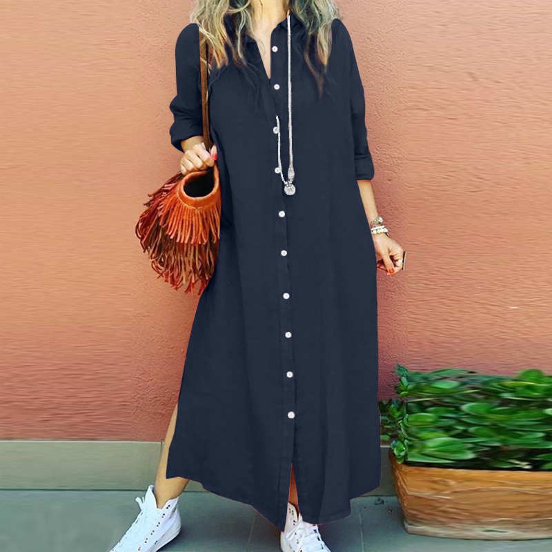 knee length dresses for ladies AN Linen Ayumi Kinug Comfortable clothes that enjoy the texture Japane –  Japanese Craft Bookstore main image 1