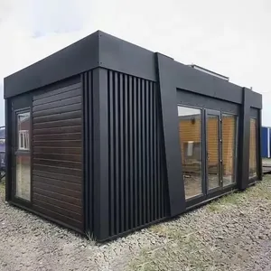 Yüksek kaliteli 40 Ft düz paketi nakliye yaşam konteyneri iki yatak odalı prefabrik akıllı 2 kat konteyner ev lüks prefabrik