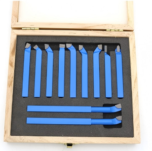 Ensemble de 11 outils de tournage soudés pour petits tours, jeu d'outils de tournage avec lame de 8 mm - Product Image 1