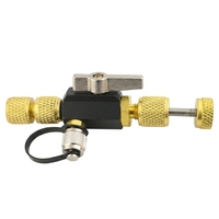 Outil de démontage et d'installation de valve à double joint torique en laiton et acier inoxydable pour climatisation et réfrigération (R22, R410A, R134A)