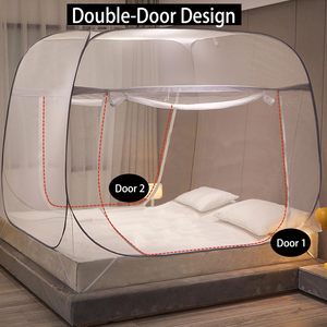 Yurt Lưới chống muỗi Giường lưới Polyester treo di động kích thước đơn & đôi thiết kế gấp gọn mã hóa dày cho khách sạn gia đình - Product Image 4