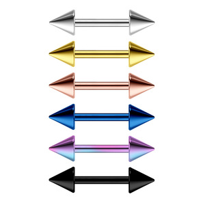316L Stainless Steel Material Eyebrow Stud With Beads, <b>Titanium</b> Lip Stud, Stainless Steel Tongue Stud, Ear Bone - Product Image 3