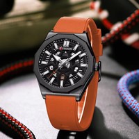Мужские наручные часы CURREN 8437: модные, повседневные, кварцевые, с датой, спортивные, с силиконовым ремешком, ажурным дизайном, светящиеся, классические, деловые