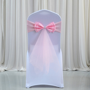 Bandes <span class=keywords><strong>de</strong></span> nœud <span class=keywords><strong>de</strong></span> <span class=keywords><strong>chaise</strong></span> en spandex extensible rose avec ruban en organza papillon pour décorations <span class=keywords><strong>de</strong></span> <span class=keywords><strong>mariage</strong></span> ceintures <span class=keywords><strong>de</strong></span> <span class=keywords><strong>chaise</strong></span> en gros arc - Product Image 1
